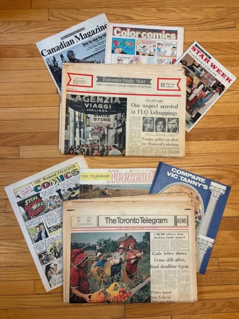 Old Toronto Newspapers 1970s -October Crisis